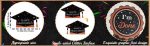 Graduation Decorations for Class of 2026-30pcs Glitter Blue Gold Graduation Table Centerpieces Sticks with LED String Lights for College High School 2026 Graduation Party Favors Supplies - Image 3