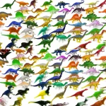 OuMuaMua 78pcs Glow in The Dark Dinosaur Toys Set, Mini Plastic Realistic Dinosaur Figures Glow Toys for Kids Goody Bag Stuffers, Dinosaurs Theme Party Favors Supplies