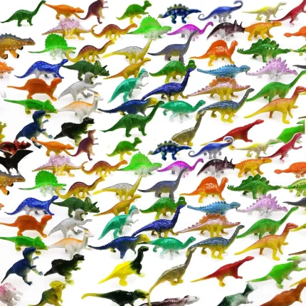 OuMuaMua 78pcs Glow in The Dark Dinosaur Toys Set, Mini Plastic Realistic Dinosaur Figures Glow Toys for Kids Goody Bag Stuffers, Dinosaurs Theme Party Favors Supplies